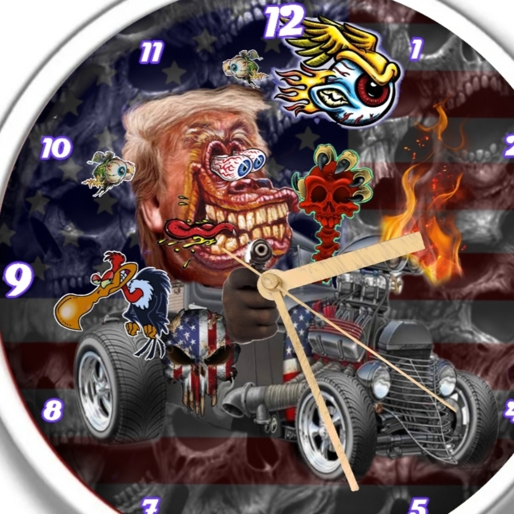Orange Man Fink Wall Clock
